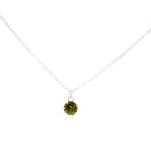 Load image into Gallery viewer, Sterling Silver Necklace with a fine Faceted Zirconia
