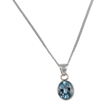 Load image into Gallery viewer, Cute oval faceted pendant set on a deep bezel setting
