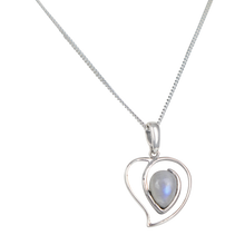 Load image into Gallery viewer, Moonstone heart pendant
