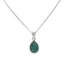 Load image into Gallery viewer, Beautiful large teardrop cabochon Apatite gemstone pendant set on a deep bezel setting

