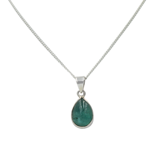 Beautiful large teardrop cabochon Apatite gemstone pendant set on a deep bezel setting