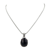 Load image into Gallery viewer, Sterling silver snake chain and pendant with Black Onyx 
