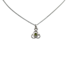 Load image into Gallery viewer, Celtic pendant with a half sphere faceted stone or a Pearl
