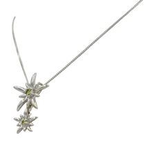 Load image into Gallery viewer, Sterling Silver Twain Sunray Pendant with a faceted Peridot gemstones
