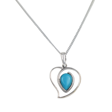 Load image into Gallery viewer, Turquoise heart pendant
