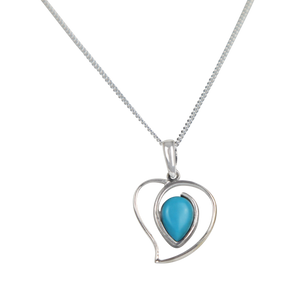 Turquoise heart pendant