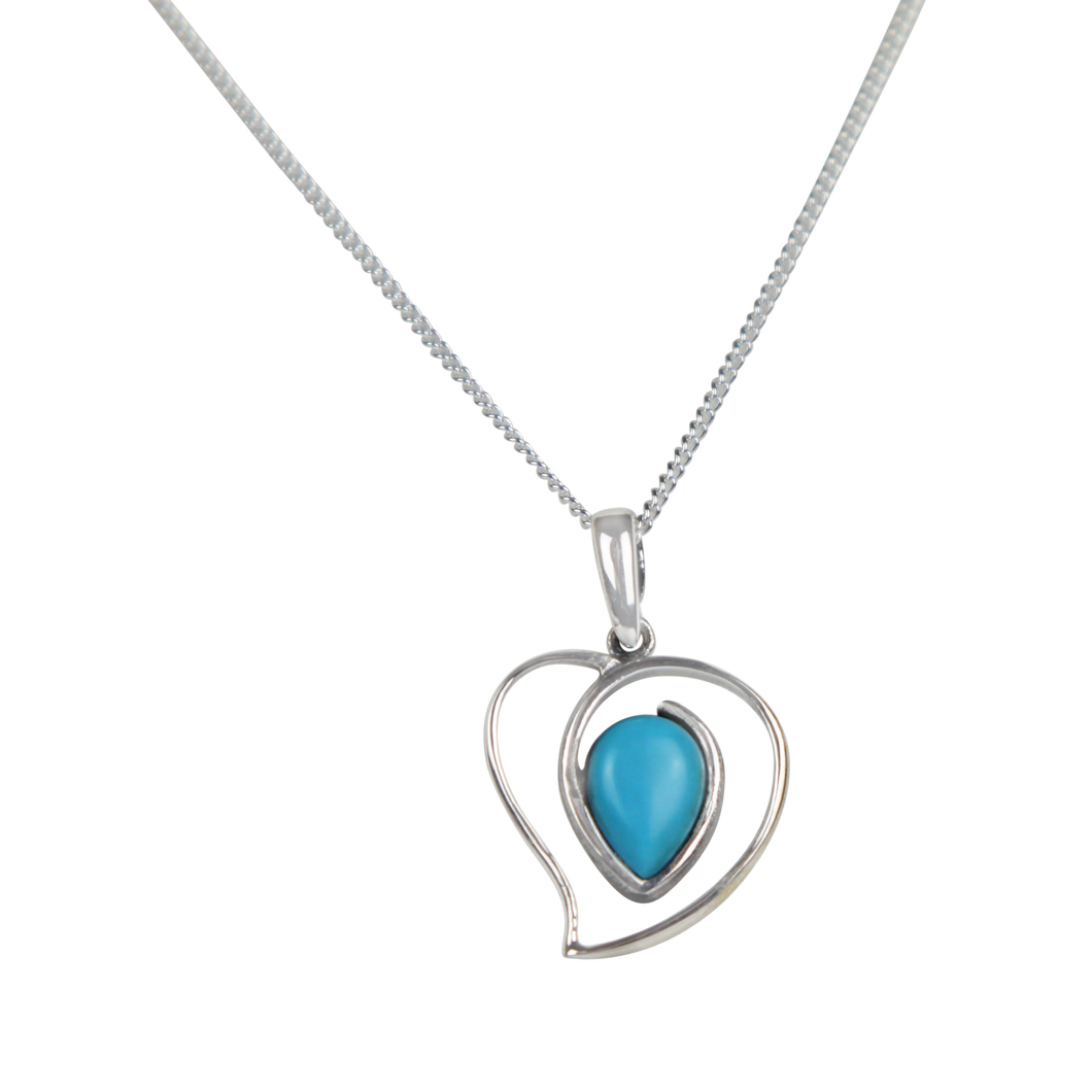 Turquoise heart pendant