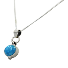 Load image into Gallery viewer, Oval Shaped simple but elegant pendant with a cabochon Turquoise stone
