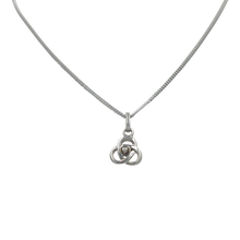 Load image into Gallery viewer, Celtic pendant with a half sphere faceted stone or a Pearl
