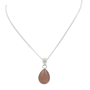 A Stunning large teardrop cabochon gemstone pendant set on a deep bezel setting