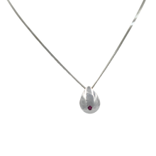 Load image into Gallery viewer, Teardrop Pendant with  a faceted Ruby
