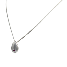 Load image into Gallery viewer, Teardrop Pendant with  a faceted Ruby
