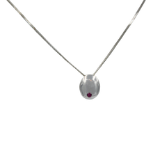 Load image into Gallery viewer, Sundari oval ruby and silver pendant
