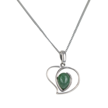 Load image into Gallery viewer, Aventurine heart pendant
