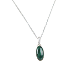 Load image into Gallery viewer, Sterling Silver Pendant with a Lozenge shape Cabochon gemstone
