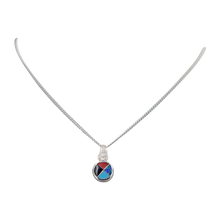 Load image into Gallery viewer, A simple round pendant presented on a sterling Silver chain
