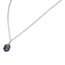 Load image into Gallery viewer, Pendant with a Amethyst Zirconia faceted stone
