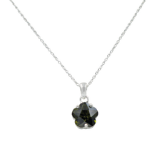 Load image into Gallery viewer, Star shape pendant with a faceted colored Zirconia
