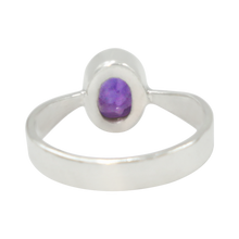 Load image into Gallery viewer, Inner view of the bezel setting sterling silver ring
