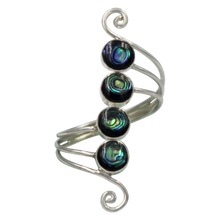 Load image into Gallery viewer, Unique Sundari design of a simple Swirl Ring with natural Abalone.
