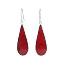 Load image into Gallery viewer, Classically beautiful teardrop earrings with sterling silver
