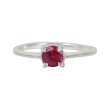 Load image into Gallery viewer, A simple and elegant sterling silver Ruby ring
