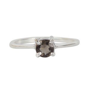A simple and elegant sterling silver Smoky quartz ring