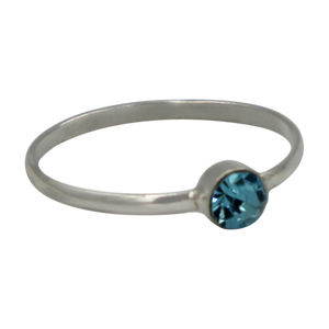 Simple Cubic Zirconia small stone extra thin Ring. Available in multiple colours.